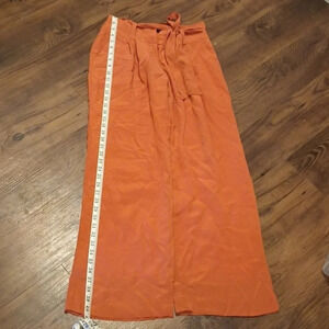 Whitney Eve Rust Orange Wide Leg High Waisted Trousers A6